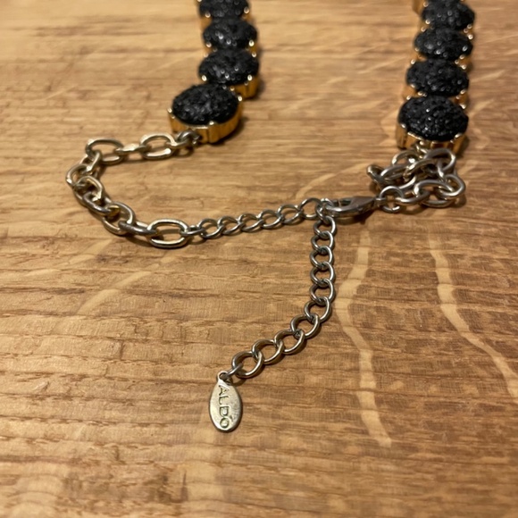 Aldo Necklace Black and Gold Fashion Jewelry - Picture 6 of 9